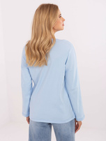 Jasnoniebieska bluzka oversize z bawełny