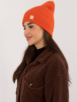 Hurt Pomarańczowa czapka beanie z dzianiny  RUE PARIS