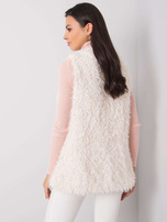 Ecru futrzana kamizelka Sybille