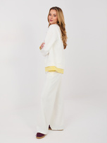 Ecru komplet z efektem koszulki pod spodem RUE PARIS 