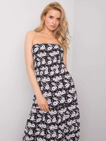 Czarna sukienka w kwiaty Nancey FRESH MADE