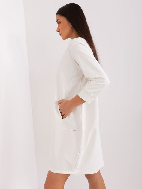 Hurt Ecru damska sukienka dresowa z kieszeniami