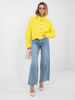 Żółta jeansowa kurtka oversize RUE PARIS 