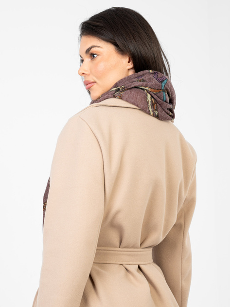 Ciemnofioletowa damska chusta z nadrukiem