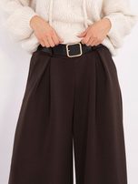 Ciemnobrązowe dresowe spodnie palazzo 