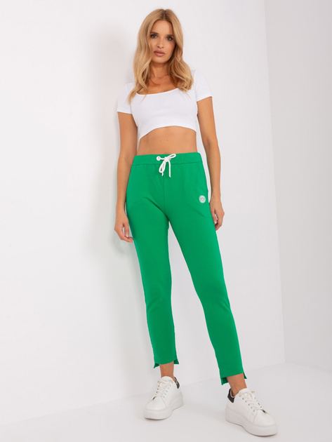 Hurtownia Zielone spodnie dresowe z troczkami