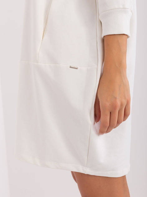 Hurt Ecru damska sukienka dresowa z kieszeniami