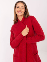 Czerwony kardigan z domieszką modalu