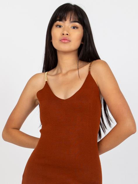 Hurt Ciemnobrązowy dwuczęściowy komplet casualowy z sukienką