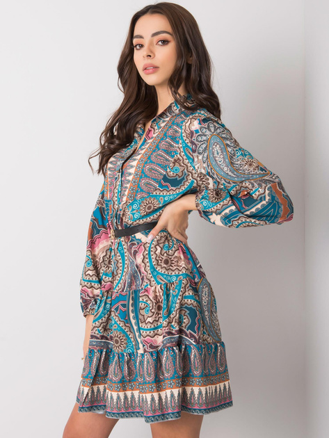 Morska sukienka z nadrukiem Milah