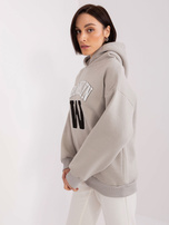 Hurt Szara ocieplana bluza z kapturem 