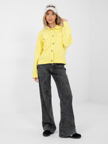 Żółta jeansowa kurtka z zapięciem na guziki RUE PARIS