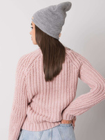 Szara dzianinowa czapka beanie RUE PARIS