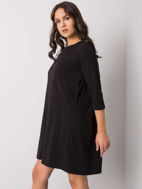 Hurt Czarna sukienka z rękawem 3/4 Jamelia RUE PARIS