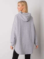 Szara melanżowa bluza kangurka Fallon