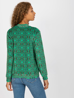 Hurt Zielona wzorzysta bluza bomberka z kieszeniami RUE PARIS 