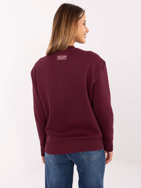 Burgundowa dresowa bluza z naszywką SUBLEVEL
