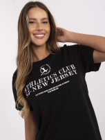 Czarna krótka sukienka t-shirtowa SUBLEVEL