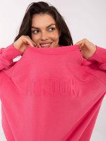 Hurt Ciemnoróżowy komplet dresowy z bluzą oversize