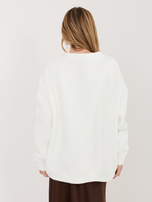 Ecru damska bluza oversize z ociepleniem RUE PARIS 