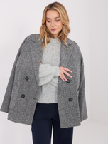 Czarno-biała casualowa marynarka w jodełka 