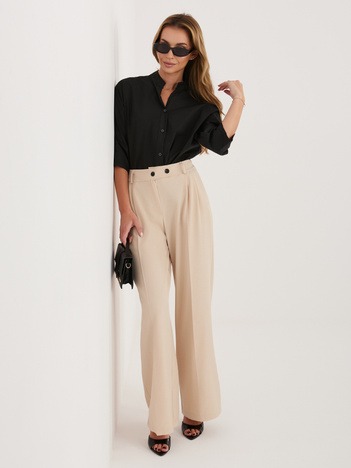 Czarna rozpinana koszula ze stójką