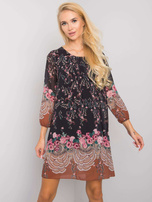 Czarna sukienka we wzory Tristana OCH BELLA