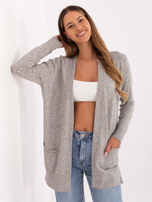 Szary kardigan z domieszką modalu