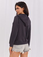 Hurtownia Grafitowa rozpinana bluza basic z kapturem 