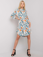 Jasnobeżowa wzorzysta sukienka Dover RUE PARIS