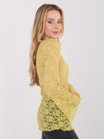 Limonkowa bluzka o asymetrycznym kroju
