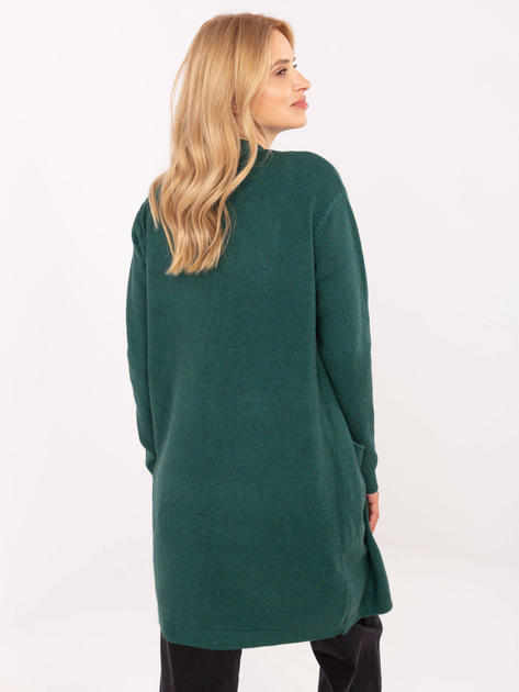 Ciemnozielony kardigan z domieszką modalu