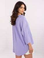 Hurt Liliowa muślinowa bluzka koszulowa z bawełny