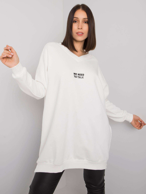 Ecru tunika plus size bawełniana Raella