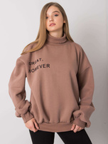 Jasnobrązowa ocieplana bluza oversize Kelly