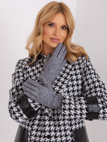 Hurt Ciemnoszare dotykowe rękawiczki damskie 