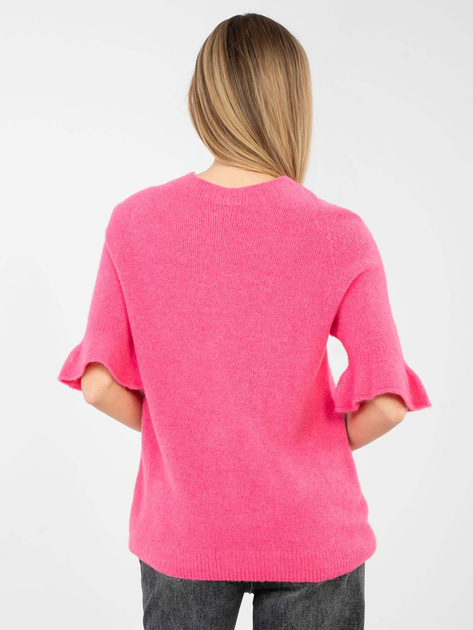 Ciemnoróżowy sweter z domieszką baby alpaki