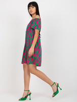 Hurt Zielona letnia sukienka hiszpanka z printami FRESH MADE