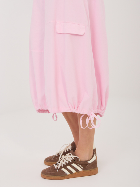 Jasnoróżowa sztruksowa spódnica typu cargo RUE PARIS