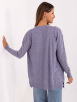 Jasnofioletowy kardigan z domieszką wiskozy 