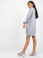 Szara melanżowa sukienka z bawełny Salou