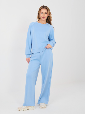 Pastelowy niebieski dwuczęściowy komplet basic