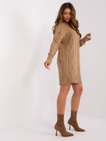 Hurt Camelowa damska sukienka w warkocze  RUE PARIS