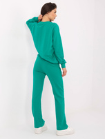 Hurt Zielony damski komplet dresowy z bluzą oversize