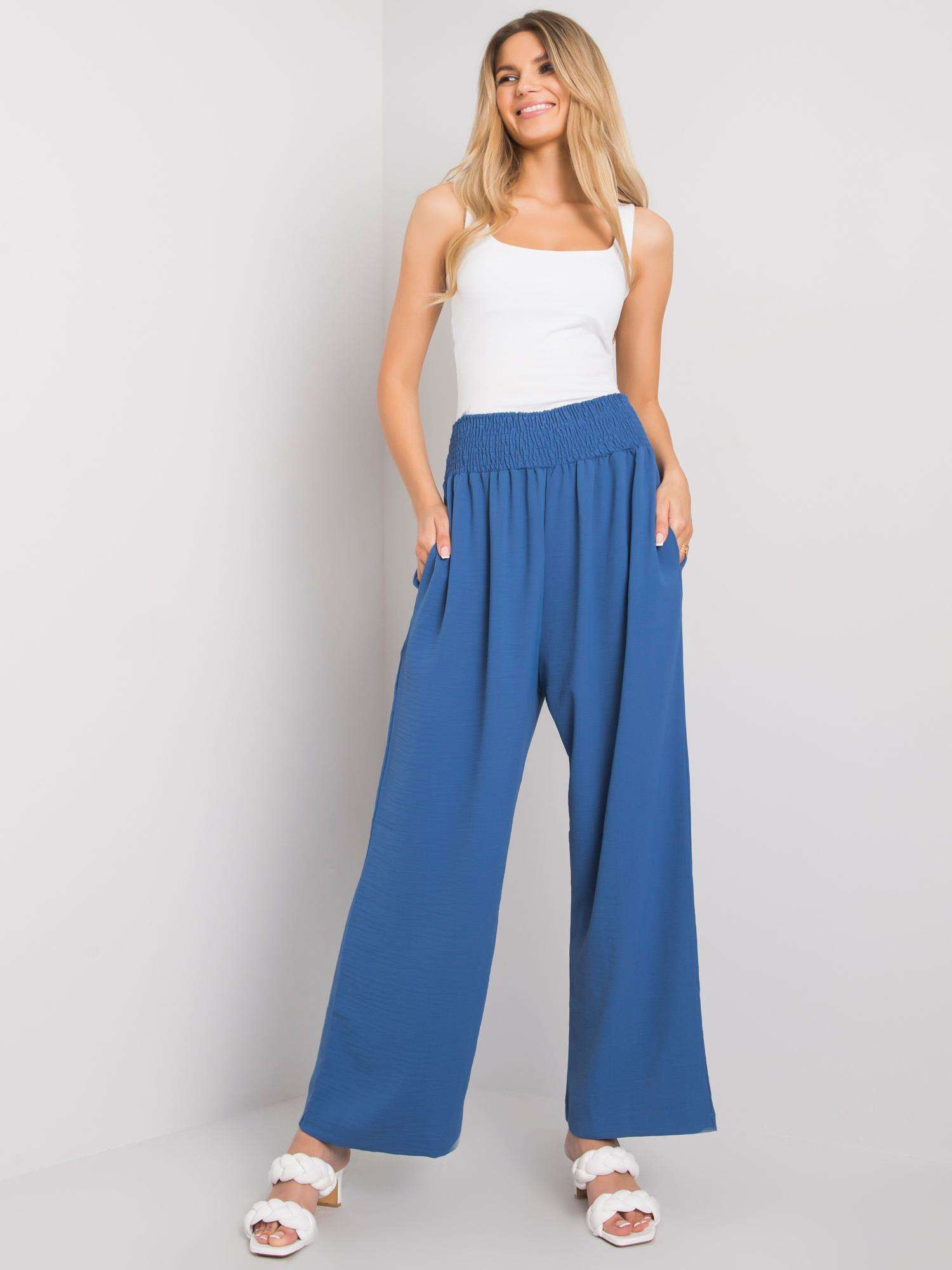 Lareen RUE PARIS dark blue wide pants