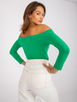 Zielona bawełniana bluzka hiszpanka Blink