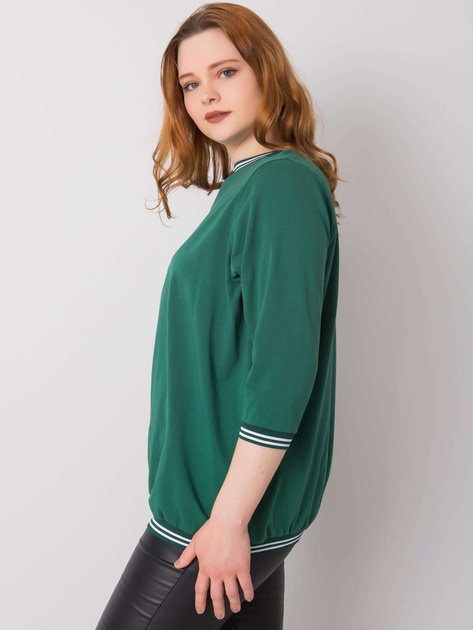 Ciemnozielona bluzka plus size Pearl