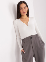 Hurt Ecru codzienna bluzka w prążek BASIC FEEL GOOD