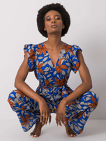 Ciemnoniebieski kombinezon we wzory Casja