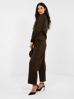 Czekoladowe dresowe spodnie od kompletu